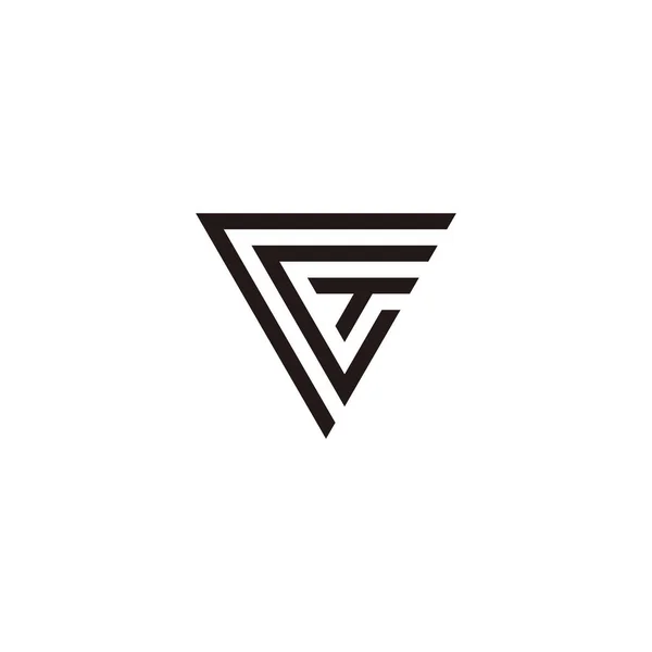 Bokstaven Och Triangel Geometrisk Symbol Enkel Logotyp Vektor — Stock vektor