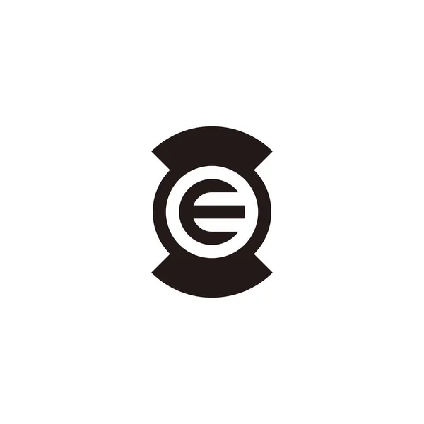 Lettre Sablier Cercle Géométrique Symbole Simple Logo Vecteur — Image vectorielle