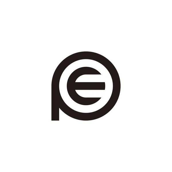 Litera Literze Okrągły Symbol Geometryczny Prosty Wektor Logo — Wektor stockowy