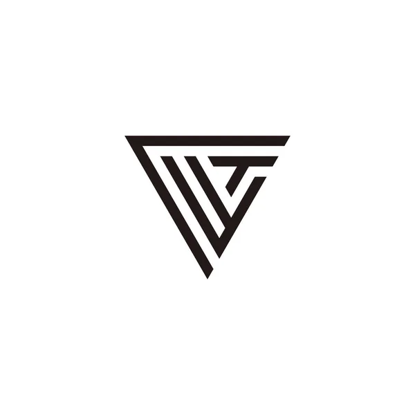 Letra Triángulo Geométrico Símbolo Simple Logo Vector — Vector de stock