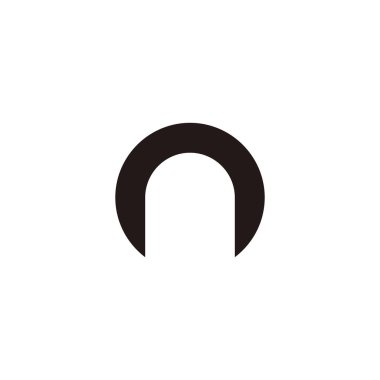 Harf n eğrisi, özet, çember geometrik sembol basit logo vektörü