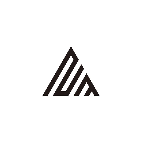 Carta Montanha Símbolo Geométrico Triângulo Vetor Logotipo Simples —  Vetores de Stock