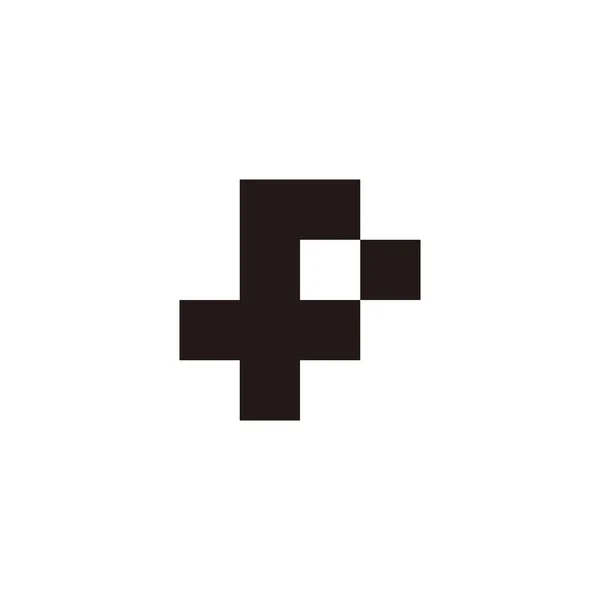 Carta Botão Símbolo Geométrico Vetor Logotipo Simples — Vetor de Stock