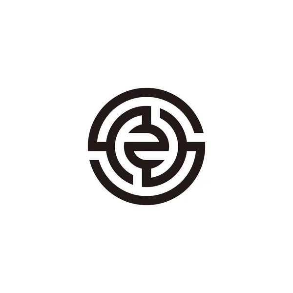 Harfi Numaralı Geometrik Sembol Basit Logo Vektörü — Stok Vektör