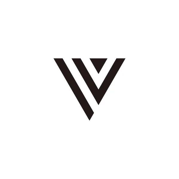 Lettera Simbolo Geometrico Semplice Vettore Logo — Vettoriale Stock