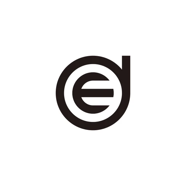 Letter Circle Geometric Symbol Simple Logo Vector — Stockvektor