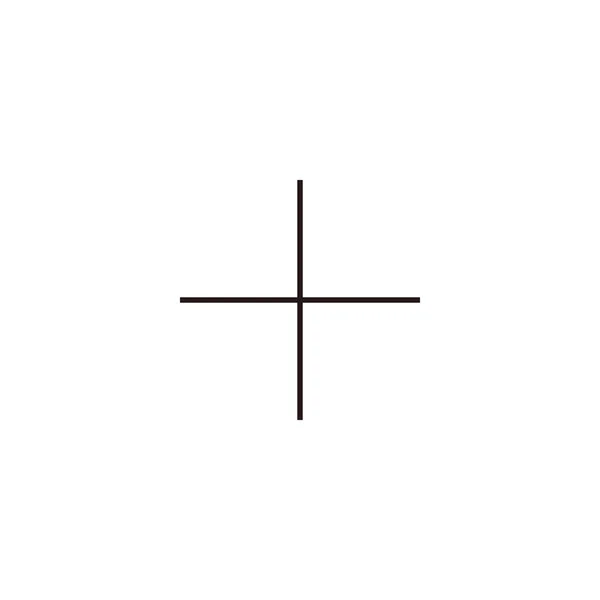 Плюс Прямий Геометричний Символ Простий Вектор Логотипу — стоковий вектор