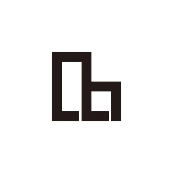 Letter Shaped Geometric Symbol Simple Logo Vector — Stock Vector