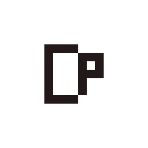 Letra Cuadrado Símbolo Geométrico Simple Logo Vector — Archivo Imágenes Vectoriales