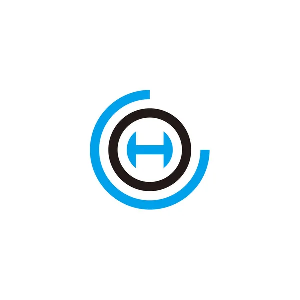 Harfi Dairesi Geometrik Sembolü Basit Logo Vektörü — Stok Vektör