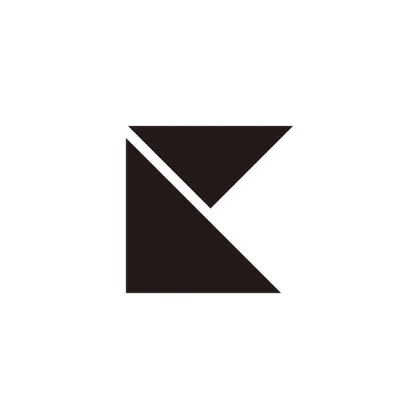 字母K折叠 三角形几何符号简单标识向量 — 图库矢量图片