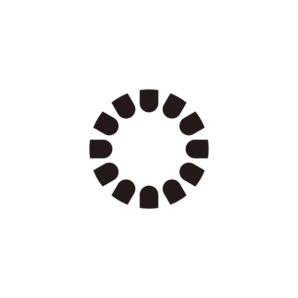 Proiettili Cerchio Simbolo Geometrico Semplice Logo Vettore — Vettoriale Stock