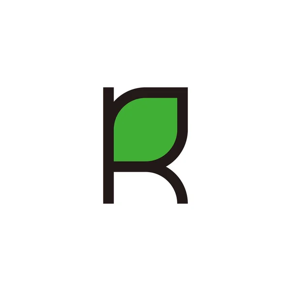 Letter Leaf Geometric Symbol Simple Logo Vector — Vector de stock