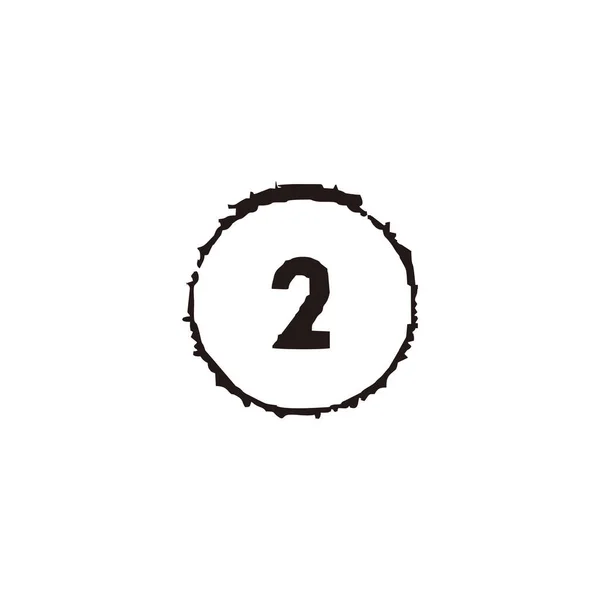 Номер Кола Ілюстрація Геометричного Символу Простий Вектор Логотипу — стоковий вектор