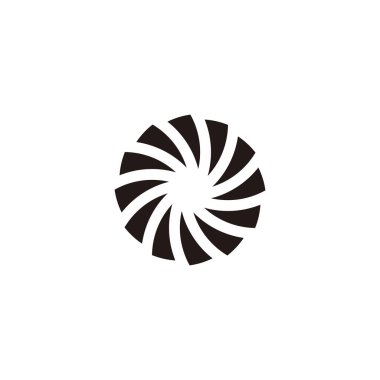 O harfi geometrik sembolü basit logo vektörünü katlar