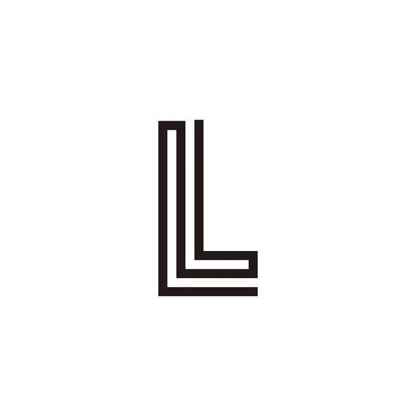 Buchstabe Förmiges Linie Geometrisches Symbol Einfacher Logo Vektor — Stockvektor