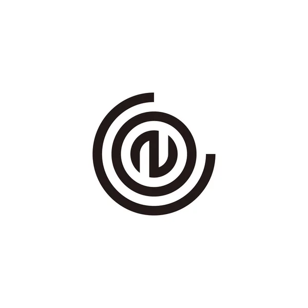 Γράμμα Και Κύκλο Γεωμετρικό Σύμβολο Απλό Διάνυσμα Λογότυπο — Διανυσματικό Αρχείο