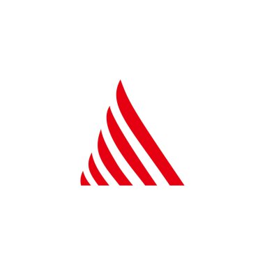 Üçgen ateş, çizgiler geometrik sembol basit logo vektörü