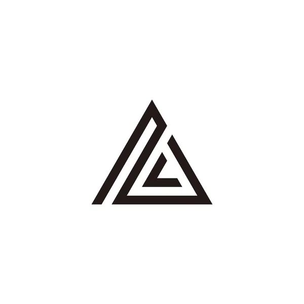 字母Nl L三角形几何符号简单标识向量 — 图库矢量图片