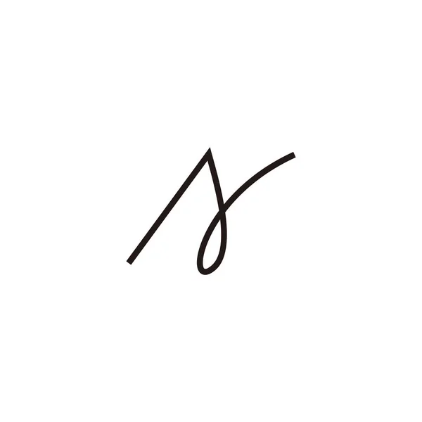 Геометрический Символ Строки Буквы Простой Вектор Логотипа — стоковый вектор