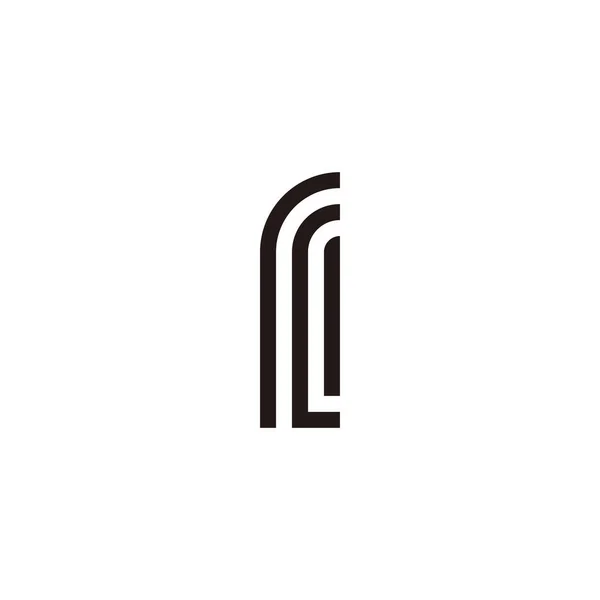 Геометрический Символ Простой Вектор Логотипа — стоковый вектор