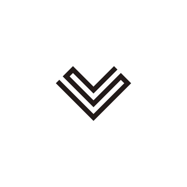 Letra Forma Símbolo Geométrico Simple Logotipo Vector — Vector de stock