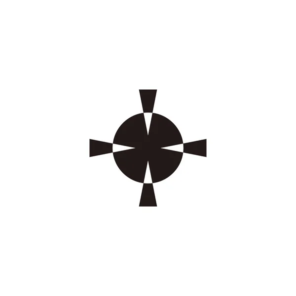 Doelwit Spiked Geometrisch Symbool Eenvoudige Logo Vector — Stockvector