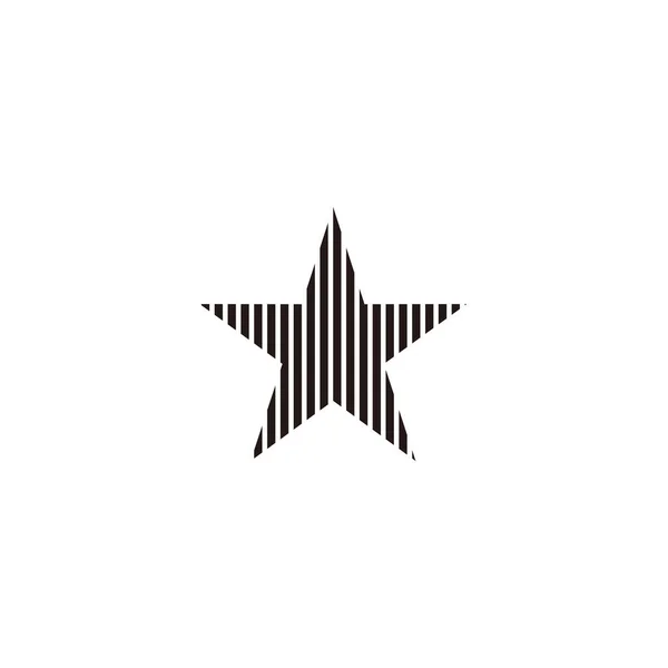Letra Estrella Líneas Geométricas Símbolo Simple Logo Vector — Archivo Imágenes Vectoriales