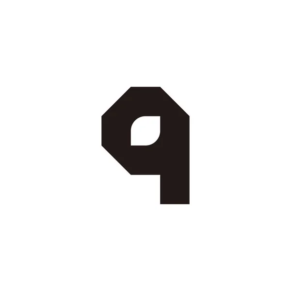 Letter Blad Vierkant Geometrisch Symbool Eenvoudige Logo Vector — Stockvector