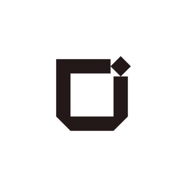 I harfi geometrik sembolü basit logo vektörü