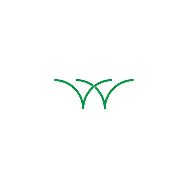 Carta Grama Símbolo Geométrico Vetor Logotipo Simples — Vetor de Stock