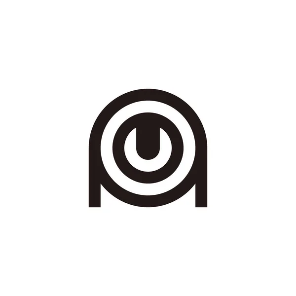Lettre Cercle Symbole Géométrique Simple Logo Vecteur — Image vectorielle
