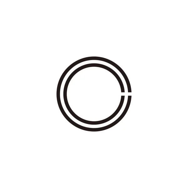Геометрический Символ Строки Буквы Простой Вектор Логотипа — стоковый вектор