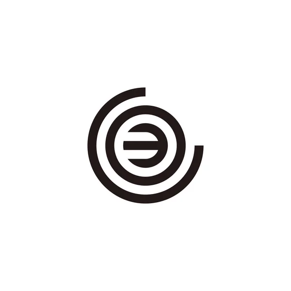 Lettre Cercle Symbole Géométrique Simple Logo Vecteur — Image vectorielle