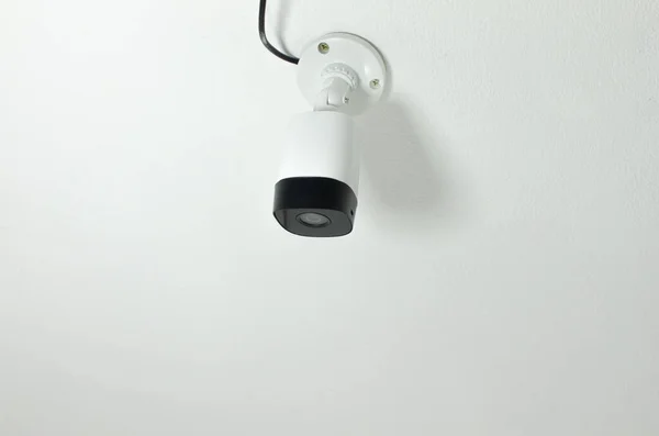 Cctv Videocam Cftv Câmera Segurança Câmera Branca Com Circuito Seguro — Fotografia de Stock