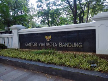 Bandung, Endonezya - 24 Temmuz 2022: Bandung Belediye Başkanı 'nın Ofisi. Bandung 'daki belediye memurunun ofisi.