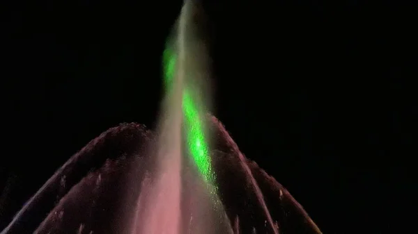 Amazing Dancing Fountain Bright Beautiful Colors — 스톡 사진