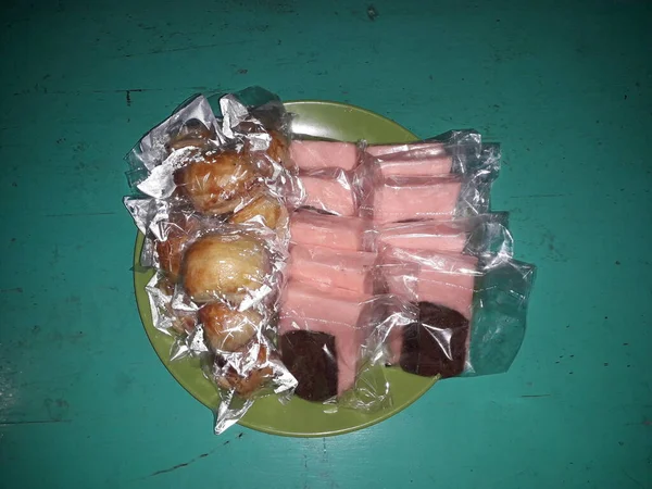 Traditional Indonesian Food Variety Delicious Popular Assorted Sweet Dessert — Stok Foto