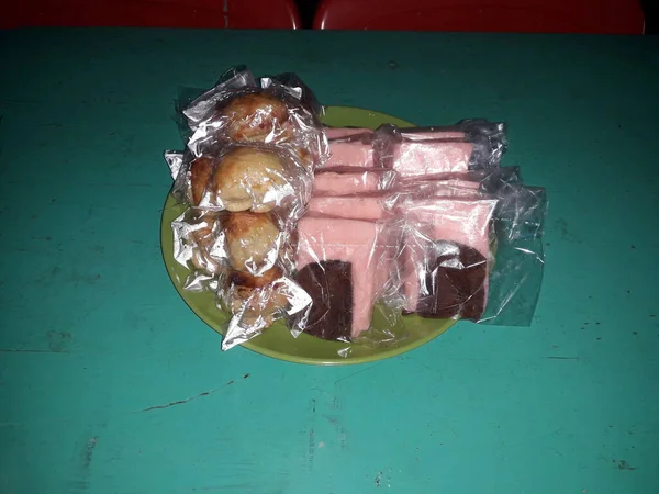 Traditional Indonesian Food Variety Delicious Popular Assorted Sweet Dessert — Stok Foto