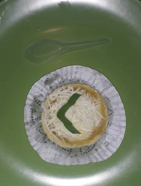 Delicious Pie Cake Peanut Butter Cream Layer Cheese Topping — Fotografie, imagine de stoc