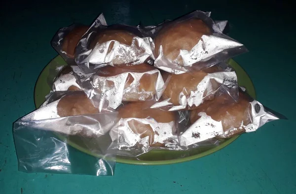 Dorayaki Japanese Pancakes Wrapped Plastic — Stock Fotó