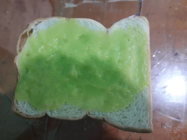 Plain Bread Topping Pandan — Stock fotografie