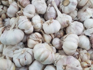 Yerel Pazarda Çiğ Olgun Beyaz Soğan Kazık.