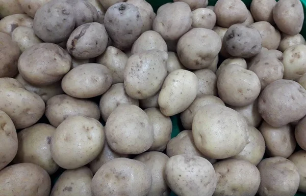 Patates. Masaüstünde bir fotoğraf. arka plan resmi. Hasta patates. Lezzetli vejetaryen yemekleri.