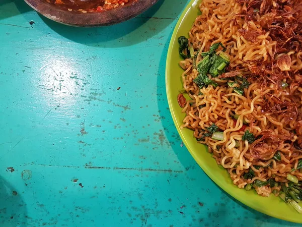 Kwetiau Goreng Chinese Indonesian Stir Fried Flat Rice Noodle Dish — ストック写真
