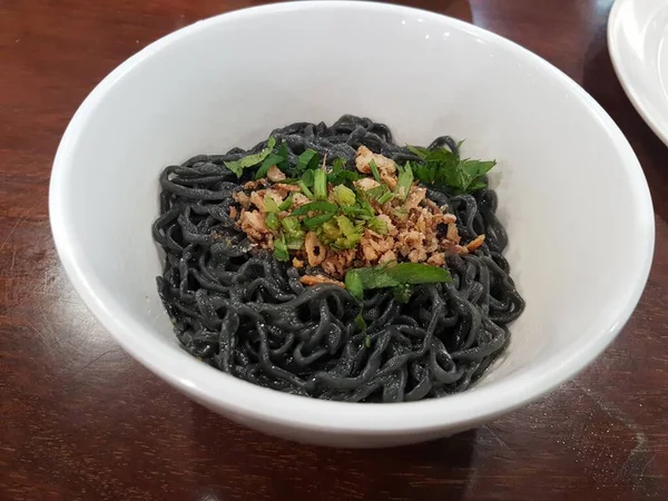 Black Yamin Ramen Traditional Food Korea Savory Taste — Fotografia de Stock