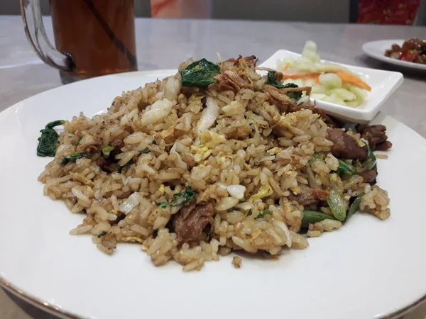 Asia China Cantonese Food Fried Rice Beef — Photo