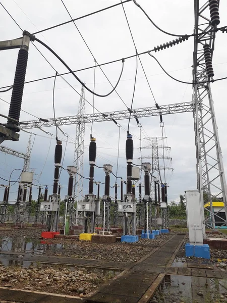 Substation Part Electrical Generation Transmission Distribution System Electric Power Rate — 스톡 사진