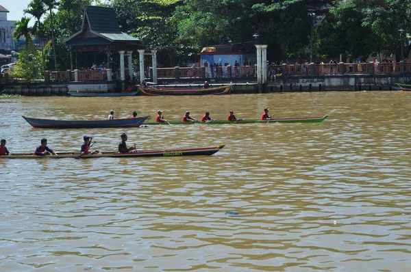 Banjarmasin South Klimantan Indonesia August 2022 Floating Market Cultural Festival —  Fotos de Stock
