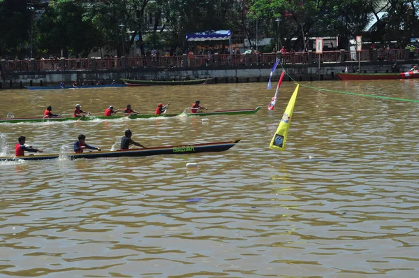 Banjarmasin South Klimantan Indonesia August 2022 Floating Market Cultural Festival — Foto de Stock